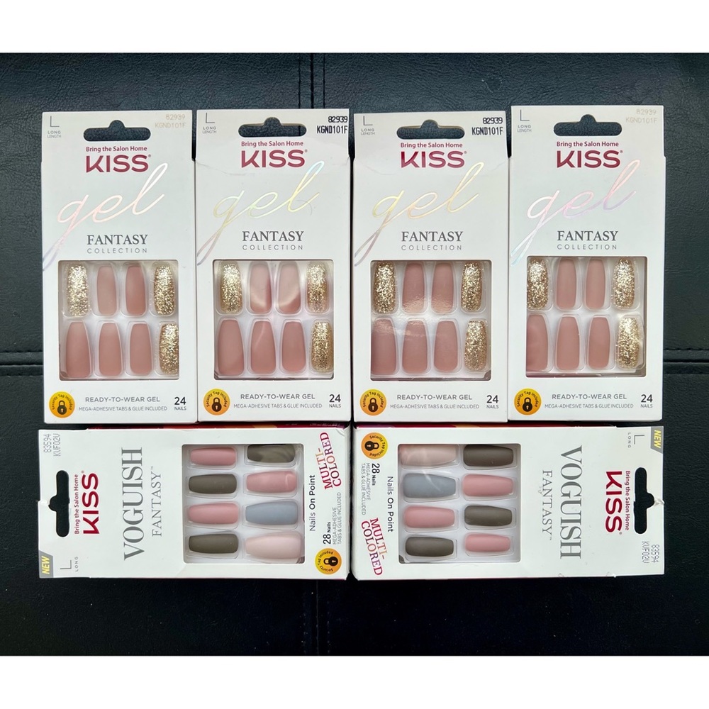 Kiss Gel Fantasy Nails Long Length 6 packs